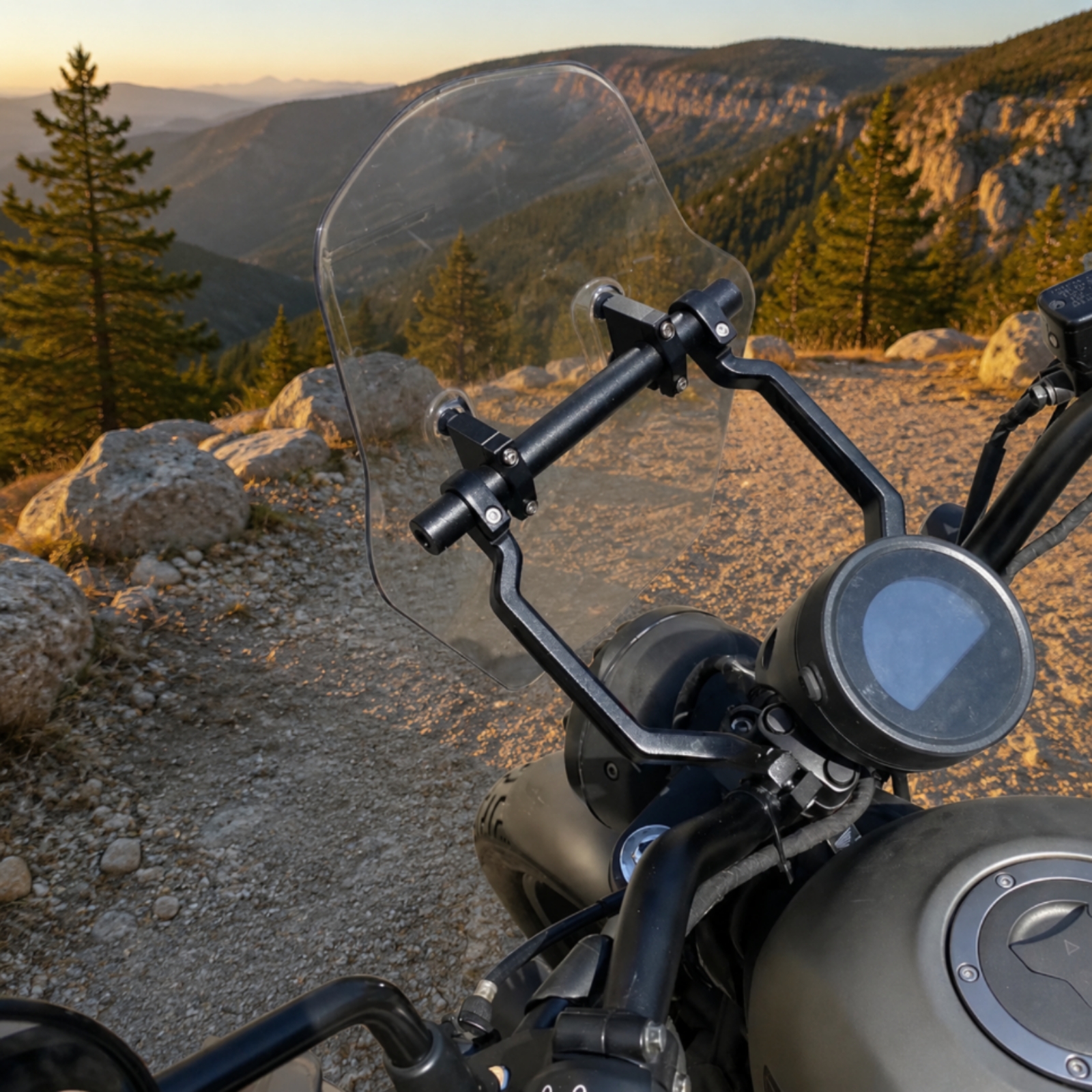 Phone Mount Handlebar - Motorcycle Phone Holder Two-armArm Handlebar Phone
