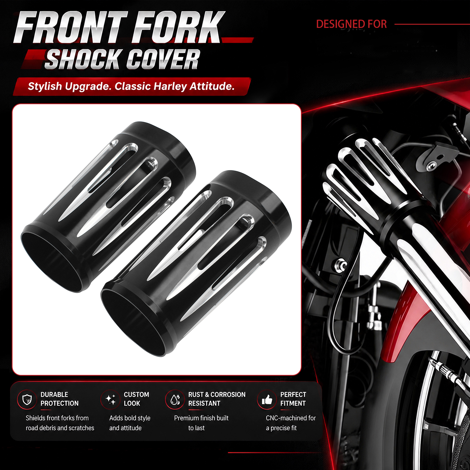 Motorcycle Gear Boots - Motorcycle Fork Boot Slider Cover Cow
