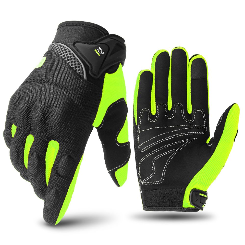 Motorcycle Gear Yellow - Motorcycle Full Finger Gloves Men Breathable