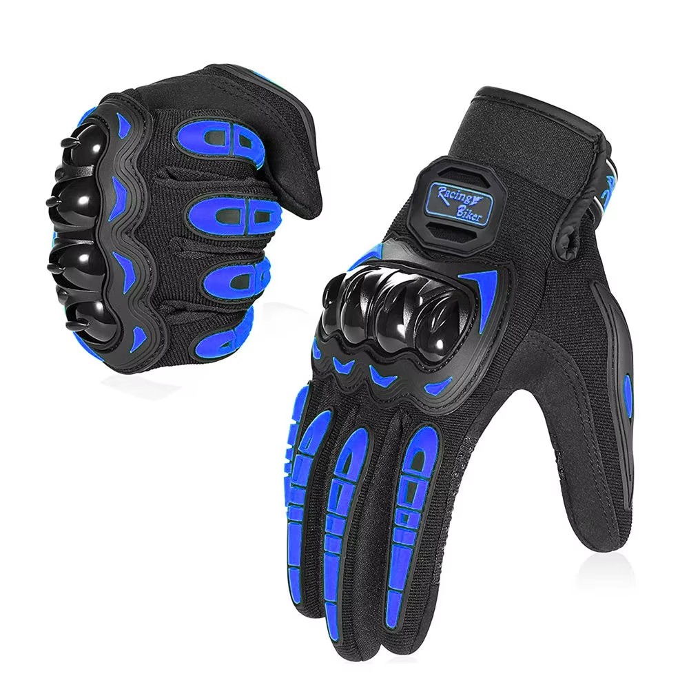Motorcycle Gear Yellow - Protecting joints Black Motorcycle Gloves Blue