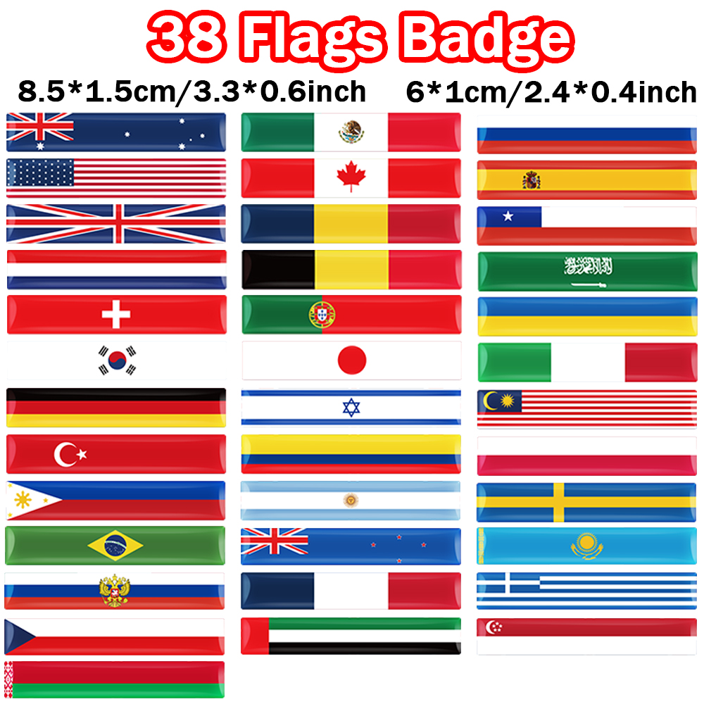 4pcs 3D Epoxy Flag Badge Auto  - Motorcycle Gear Outlet recension och pris