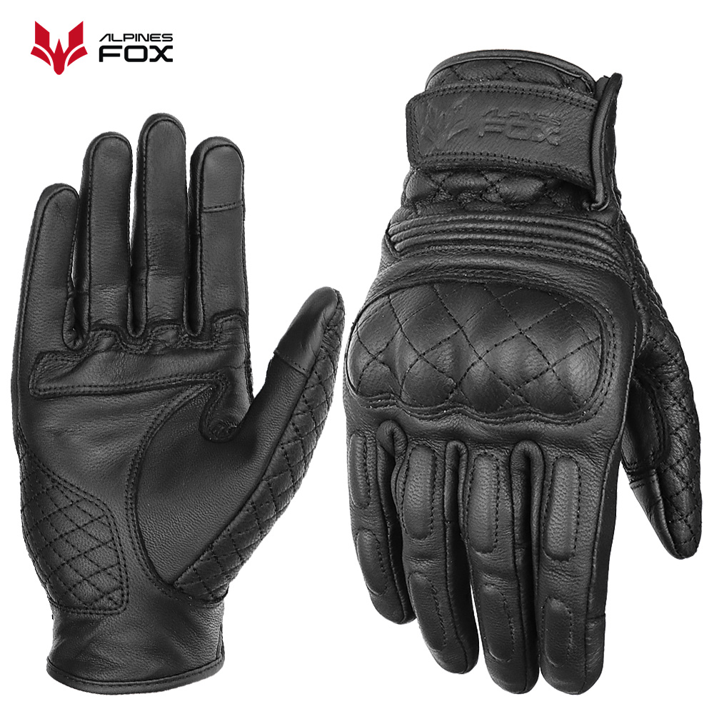 Retro Motorcycle Gloves Real L - Motorcycle Gear Yellow recension och pris