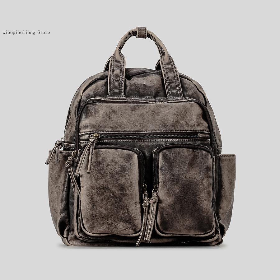 Luxury Soft Washed Pu Leather  - Motorcycle Gear Vintage recension och pris