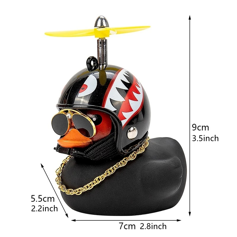 Car Cute Duck with Helmet Brok - Motorcycle Gear Yellow recension och pris