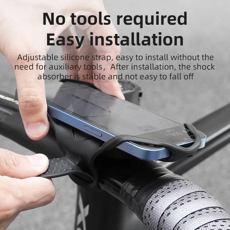 Universal Silicone Bike Bicycl - Phone Mount Handlebar recension och pris