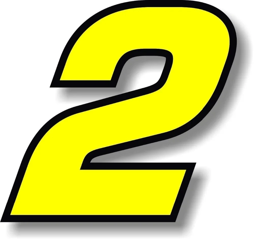 Numbers 0123456789 Yellow with - Motorcycle Gear Yellow recension och pris