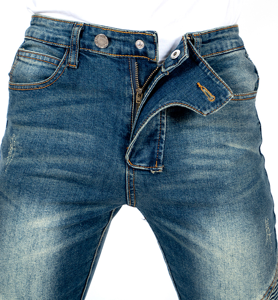Men Blue Kevlar Motorcycle Jea - Motorcycle Gear Jeans recension och pris