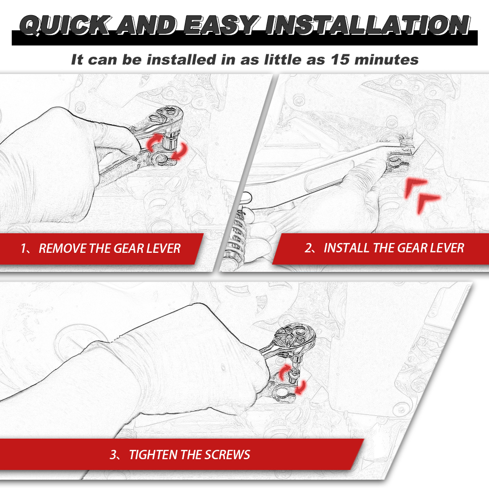 CNC Aluminum Shift lever Motor - Motorcycle Gear Shift recension och pris